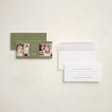 "Double Bands" - Holiday Cards in Sage by Melanie Kosuge - Assembled
