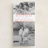 "Happiest Moments" - Foil-Pressed Tall Holiday Cards in Snow by Michelle Taylor - Front
