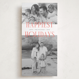 "Happiest Moments" - Foil-Pressed Tall Holiday Cards in Snow by Michelle Taylor - Front