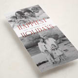 "Happiest Moments" - Foil-Pressed Tall Holiday Cards in Snow by Michelle Taylor - Detail