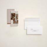 "Gilded Shine" - Foil-Pressed Tall Holiday Cards in Cashmere by Angela Thompson - Assembled