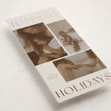 "Gilded Shine" - Foil-Pressed Tall Holiday Cards in Cashmere by Angela Thompson - Detail