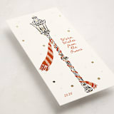 "Reverbere" - Foil-Pressed Tall Holiday Cards in Spice by Gwen Bedat - Detail