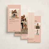 "Gilded Nutcracker" - Foil-Pressed Tall Holiday Cards in Poinsettia by Teju Reval - Back of Card Options