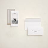 "Happy!" - Foil-Pressed Tall Holiday Cards in Cloud by Angela Thompson - Assembled
