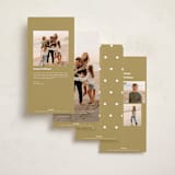 "Shimmer" - Foil-Pressed Tall Holiday Cards in Goldenrod by Morgan Kendall - Back of Card Options