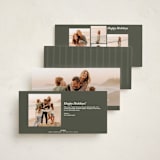 "Classic & Modern" - Holiday Cards in Pine by Brianne Larsen - Back of Card Options