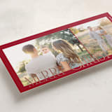 "Classic & Modern" - Holiday Cards in Berry by Brianne Larsen - Detail