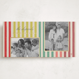 "Vintage Stripes" - Holiday Cards in Chartreuse by Stacey Day - Front