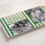 "Vintage Stripes" - Holiday Cards in Mint by Stacey Day - Detail