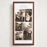 "Plaid Collage" - Holiday Cards in Berry by Stacey Meacham - Front