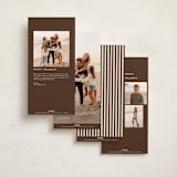 "Elongated" - Holiday Cards in Chestnut by Ekko Studio - Back Designs