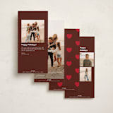 "Gilded frame" - Holiday Cards in Crimson by Cass Loh - Back of Card Options