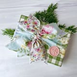 "Cottage Christmas Ribbon and Bow Wax Seal Set" - Holiday Gift Wrap Embellishments in multicolorassorted-colors by Honey Silks Co