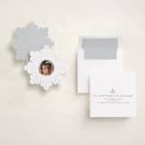 "Winter Snowflake" - Holiday Ornament Cards in Snow by Becky Nimoy - Assembled