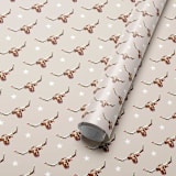 "Western Christmas Wrapping Paper Set" - Holiday Gift Wrap in beige by tara berg