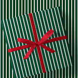 "Hunter Green French Stripe Gift Wrap, Set of 5 Sheets" - Holiday Gift Wrap in green by Liesel Anne