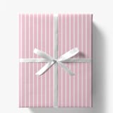 "Pink Blush French Stripe Gift Wrap, Set of 5 Sheets" - Holiday Gift Wrap in pink by Liesel Anne