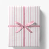 "Blush and White French Stripe Gift Wrap, Set of 5 Sheets" - Holiday Gift Wrap in pink by Liesel Anne