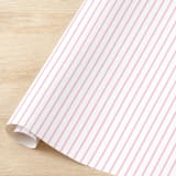 "Blush and White French Stripe Gift Wrap, Set of 5 Sheets" - Holiday Gift Wrap in pink by Liesel Anne