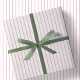 "Blush and White French Stripe Gift Wrap, Set of 5 Sheets" - Holiday Gift Wrap in pink by Liesel Anne