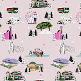 "Merry Christmas, Dallas! Wrapping paper" - Holiday Gift Wrap in beige by tara berg