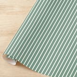 "Sage Green French Stripe Gift Wrap, Set of 5 Sheets" - Holiday Gift Wrap in green by Liesel Anne
