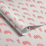 "Santa on the Beach Tropical Christmas Wrapping Paper" - Holiday Gift Wrap in beige by tara berg