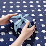 "Navy Graduation Gift Wrap [Set of 3 Sheets]" - Holiday Gift Wrap in blue by Liesel Anne