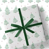 "Evergreen Branch Christmas Gift Wrap, Set of 5 Sheets" - Holiday Gift Wrap in green by Liesel Anne