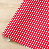 "Red French Stripe Gift Wrap, Set of 5 Sheets" - Holiday Gift Wrap in red by Liesel Anne