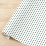 "Sage Green and White French Stripe Gift Wrap, Set of 5 Sheets" - Holiday Gift Wrap in green by Liesel Anne