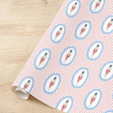 "Nutcracker Red Stripe Gift Wrap" - Holiday Gift Wrap in red by Liesel Anne