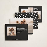 "Oh What Fun Quad" - Holiday Cards in Black Rhodium by Alexandra Cohn - Back of Card Options