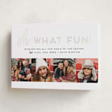 "Oh What Fun Quad" - Holiday Cards in Black Rhodium by Alexandra Cohn - Folded Card