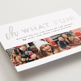 "Oh What Fun Quad" - Holiday Cards in Black Rhodium by Alexandra Cohn - Detail