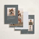 "Signature Stripes" - Holiday Cards in Snow by Jessica Williams - Back of Card Options