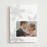 "Falling Snow" - Holiday Cards in Snowball by Angela Garrick - Front
