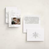 "Falling Snow" - Holiday Cards in Snowball by Angela Garrick - Assembled