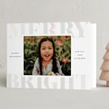 "Merry & Bright Holiday" - Holiday Cards in Snow by Brooke Chandler - Folded Card