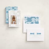 "Semi Circle Pieces" - Holiday Cards in Frozen Lake by Lisa McLean - Assembled