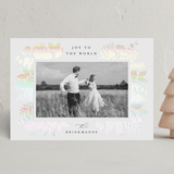 "Joy Greenery" - Holiday Cards in Navy by Brooke Chandler - Front