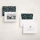 "Joy Greenery" - Holiday Cards in Navy by Brooke Chandler - Assembled