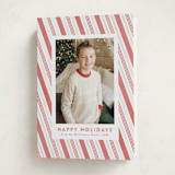 "Peppermint Stripe" - Holiday Cards in Peppermint Stick by Meggy Masters - Folded Card