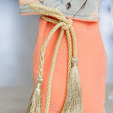 "Velvet Coral gift wine bottle bag with floral lining" - Holiday Gift Bags in multicolor by Courtney Bedi