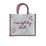 "Naughty + Nice Small Tote" - Holiday Gift Bags in multicolor by Jollity and Co