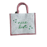 "Naughty + Nice Small Tote" - Holiday Gift Bags in multicolor by Jollity and Co