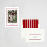 "Ever classic" - Letterpress Holiday Cards in Peppermint by Stacey Meacham - Assembled
