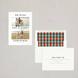 "Merry Days" - Letterpress Holiday Cards in Ash by Wildfield Paper Co - Assembled
