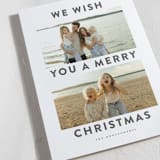 "Merry Days" - Letterpress Holiday Cards in Ash by Wildfield Paper Co - Detail